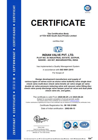 IVPL CERTIFICATION - ISO 9001:2015