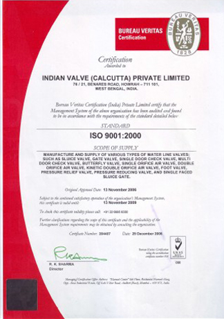 IVCPL CERTIFICATION - ISO 9001:2000