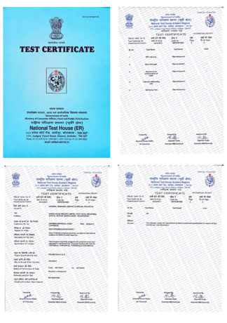 CERTIFICATION - National Test House